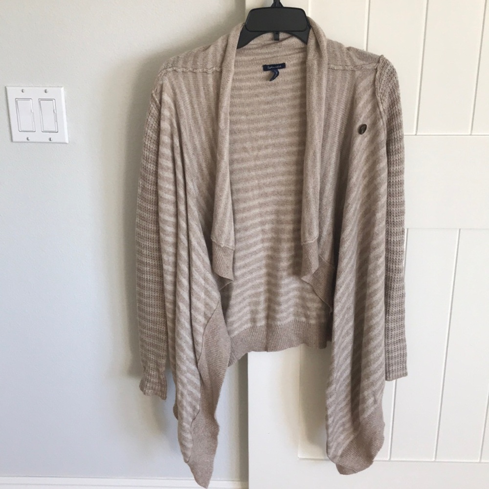 Beige stripe splendid cardigan.